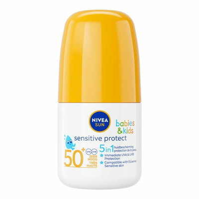 Nivea Sun Babies&Kids Sensitive Protect Zonnemelk Roll On SPF 50+ 50 ml