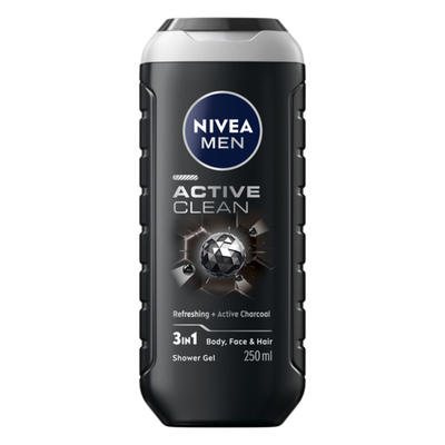 3x Nivea Men Douchegel Active Clean 250 ml