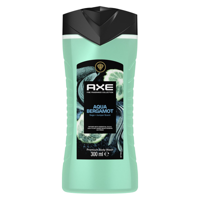 3x Axe Douchegel Aqua Bergamot 300 ml