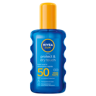 6x Nivea Sun Protect en Dry Touch Verfrissende Vernevelende Spray SPF 50 200 ml