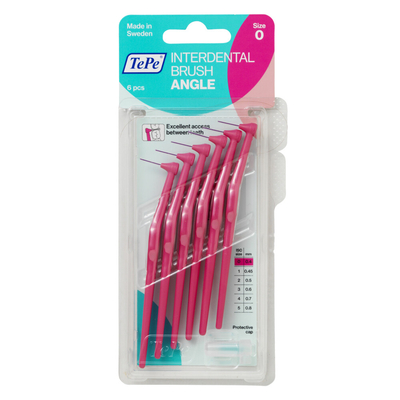 6x TePe Angle Interdentale Ragers 0,4 mm Roze 6 stuks
