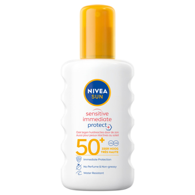 6x Nivea Sun Sensitive Anti-Allergie Zonnemelk Spray SPF 50 200 ml