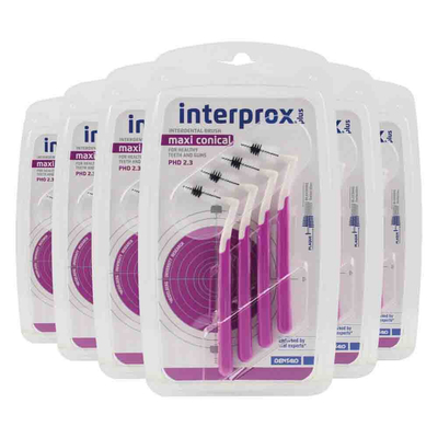 6x Interprox Plus Maxi Conical Paars PHD 2.3 4 stuks