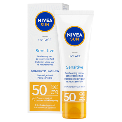 6x Nivea Sun Sensitive Zonnecrème Gezicht SPF 50+ 50 ml