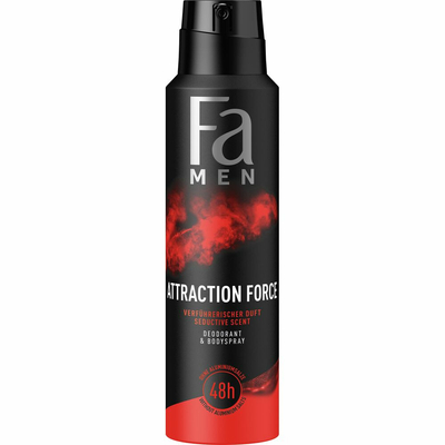 3x Fa Men Deodorant Spray Attraction Force 150 ml
