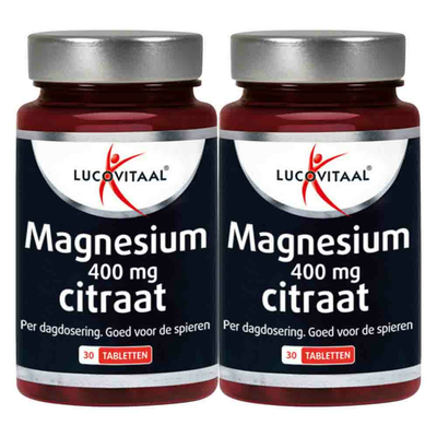 Gratis Verzending: 2x Lucovitaal Magnesium Citraat 400mg 30 tabletten