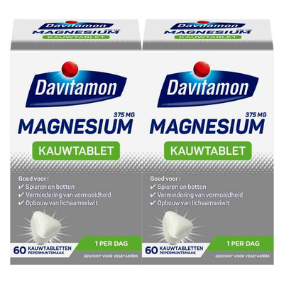 Gratis Verzending: 2x Davitamon Magnesium Kauwtablet 60 tabletten