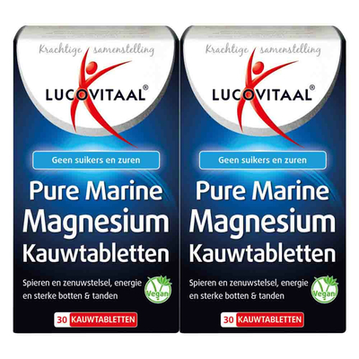 Gratis Verzending: 2x Lucovitaal Marine Magnesium 30 kauwtabletten