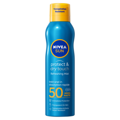 6x Nivea Sun Protect en Dry Touch Verfrissende Vernevelende Spray SPF 50 200 ml