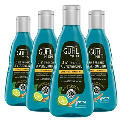 4x Guhl Shampoo Man Freshness&Care 250 ml