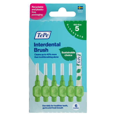 6x TePe Interdentale Ragers Original 0,8 mm Groen 6 stuks