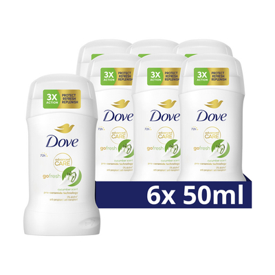6x Dove Deodorant Stick Cucumber 50 ml