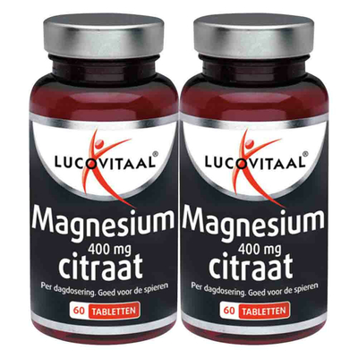 Gratis Verzending: 2x Lucovitaal Magnesium Citraat 400mg 60 tabletten
