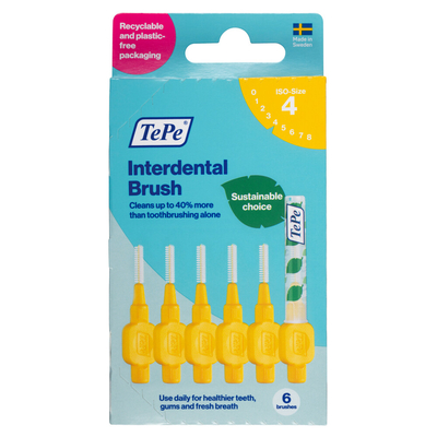 6x TePe Interdentale Ragers Original 0,7 mm Geel 6 stuks