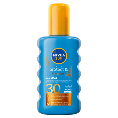 6x Nivea Sun Protect&Bronze Zonnespray SPF 30 200 ml