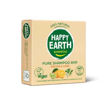 3x Happy Earth 100% Natuurlijke Shampoo Bar Repair&Care 70 ml