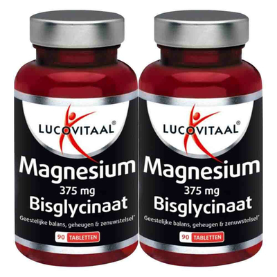Gratis Verzending: 2x Lucovitaal Magnesium 375mg Bisglycinaat 90 tabletten
