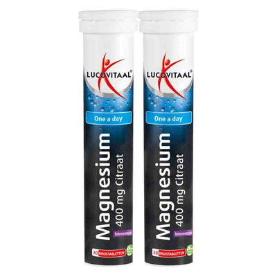 Gratis Verzending: 2x Lucovitaal Magnesium Citraat Bruistabletten 20 tabletten