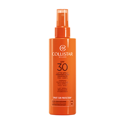 2x Collistar Tanning Moisturizing Milk Spray Face-Body SPF 30 200 ml