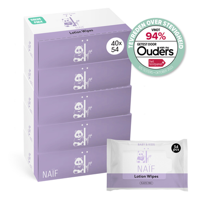 Naif Plasticvrije Lotion billendoekjes - 432 stuks