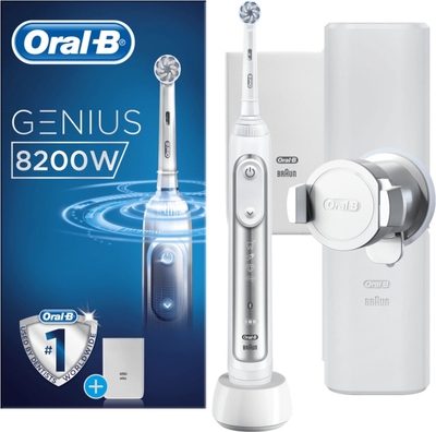 Oral B Genius 8200W Silver - Elektrische Tandenborstel