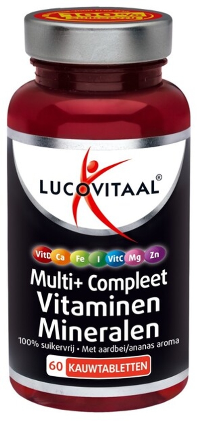 Lucovitaal Multi+ Vitaminen & Mineralen Kauwtabletten 60KTB