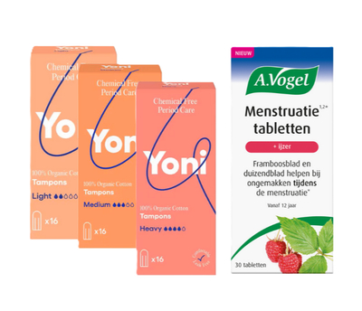 A.Vogel Menstruatie tabletten en Yoni Tampons Combi 4st