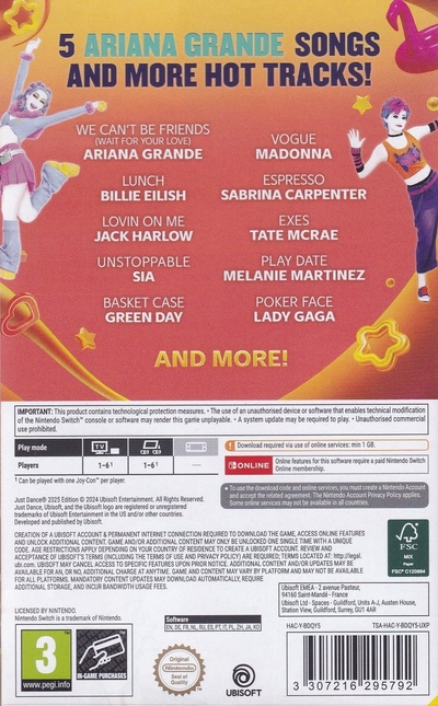 Just Dance 2025 (Code in a Box) Nintendo Switch