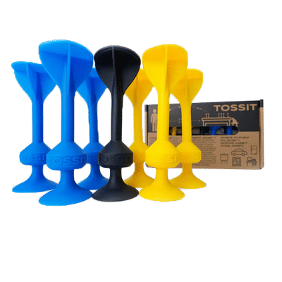 999 Games - Tossit - Starter Pack - Blauw-Geel - Darts - Petanque - Voor binnen en buiten - Onverwoestbaar en gemakkelijk schoon te maken