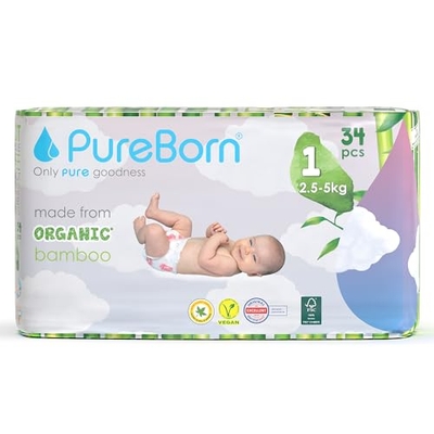 PureBorn  luiers maat 1 - 34 stuks