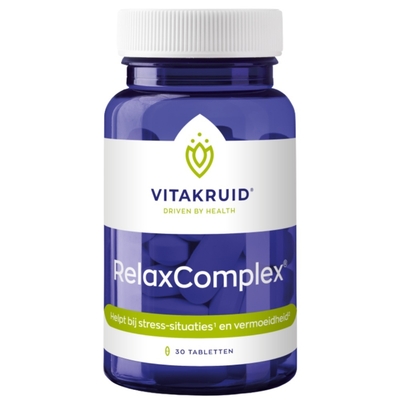 Vitakruid RelaxComplex Magnesiumtauraat&Vitamine D3 - 30 stuks