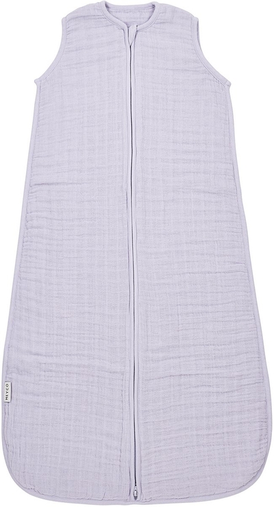 Meyco Baby Uni baby zomerslaapzak - pre-washed hydrofiel - soft lavender - 70cm - 0.5 TOG