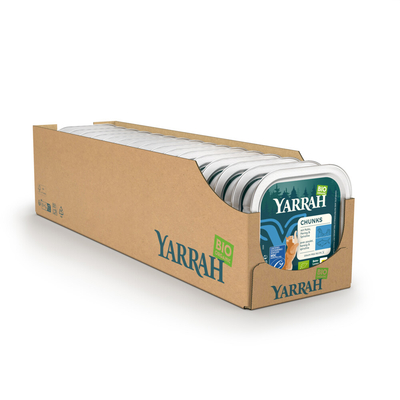 Yarrah Bröckchen Fisch 100g biologisch kattenvoer, 16 x 100 gr - natvoer katten