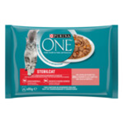 Purina ONE One Pouch Sterilcat Adult Zalm 48 x 85 gram - natvoer katten