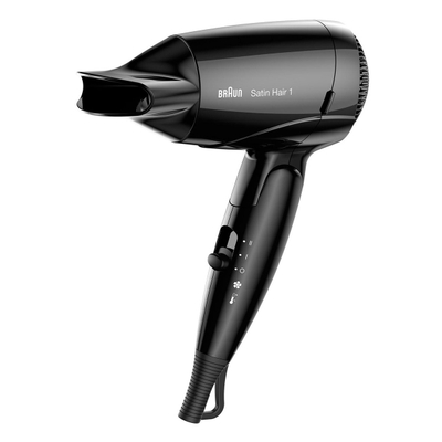 Braun Satin Hair 1 Style&Go BRHD130E Föhn - Reis haardroger - Multivoltage - Inklapbaar