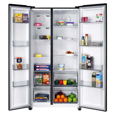 Inventum SKV0180B No Frost energiezuinige Amerikaanse koelkast - 532 liter - Digitaal display - Superkoelen - Supervriezen - Deuralarm - 2 deuren - Zwart