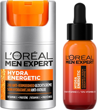 L'Oréal Paris Men Expert Power Age - Hydraterende Gezichtscrème tegen Huidveroudering - 50 ml + L'Oréal Paris Men Expert Hydra Energetic Vitamin C Serum