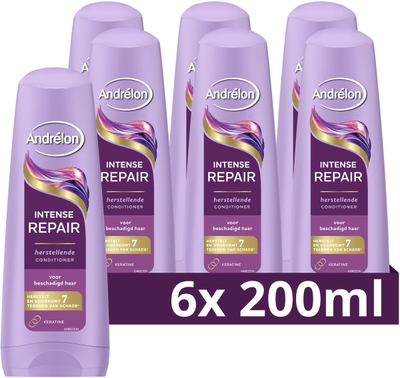 Andrélon Conditioner - Intense Repair - verrijkt met gehydrolyseerde keratine - 6 x 200 ml