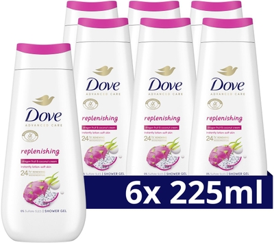 Dove Advanced Care Douchegel - Replenishing - bevat 24-uur vernieuwende MicroMoisture - 6 x 225 ml