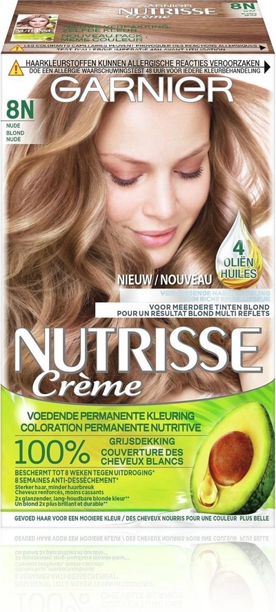 Garnier Nutrisse Crème 8M - Nude Natuurlijk Blond - Haarverf