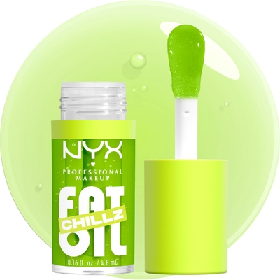 NYX Professional Make Up Fat Oil Chillz Lip Drip Lipgloss - Tot 12 uur hydratatie - Met keizersbes- en framboosolie - Kiwi Freezie