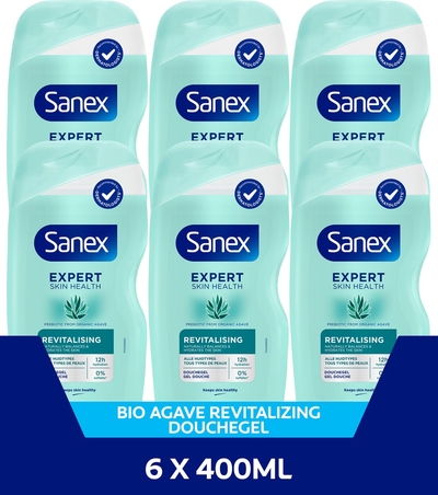 Sanex Expert Skin Health Agave Revitalizing Douchegel 6 x 400ml - Voor Normale Huid 