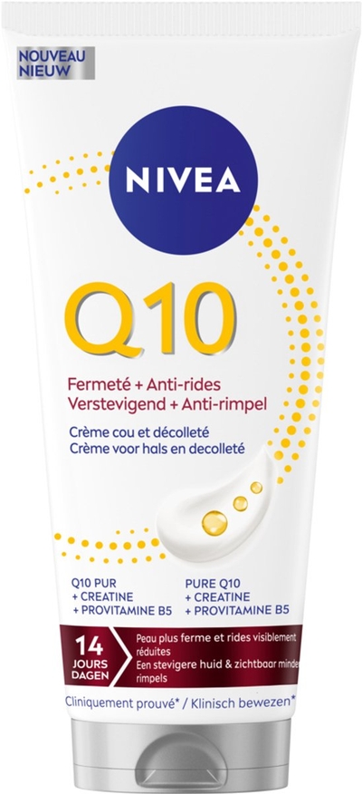 NIVEA Q10 Verstevigende + Anti-Rimpel Neck & Decolleté Crème dagcrème - 200ml