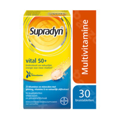 Supradyn Vital 50+ Multivitamine Vitaliteit Met Ginseng 30 Bruistabletten