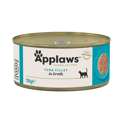 4 + 2 Gratis! Applaws in Bouillon 6 x 156 g Kattenvoer - Tonijnfilet - natvoer katten