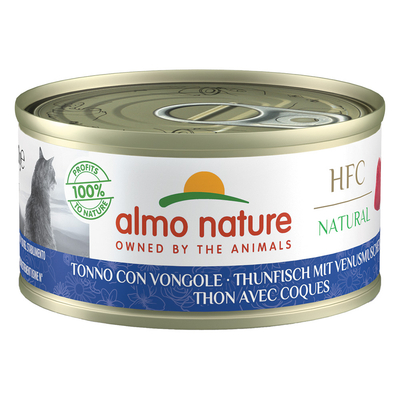 24x70g Tonijn met Mossel HFC Natural Almo Nature Kattenvoer - natvoer katten