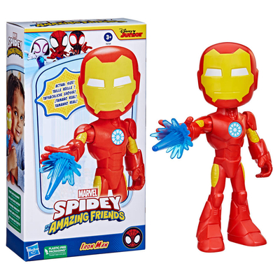 Marvel Spidey and His Amazing Friends Supersized Iron Man figuur - 23 cm