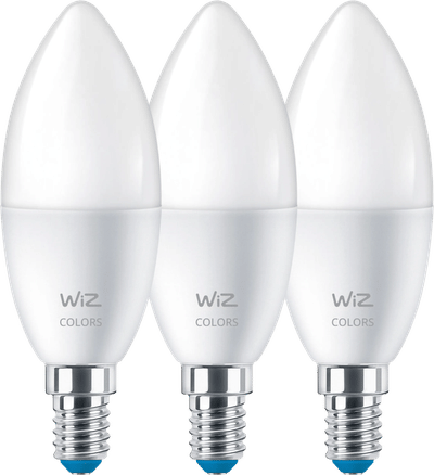 WiZ Kaarslamp - Gekleurd en Wit Licht - Mat - E14 - 2-pack