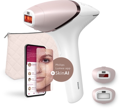 Philips Lumea IPL 9900 Series – IPL Ontharingsapparaat – AI haarvermindering analyse - 2 attachments - Draadloos - BRI950/02