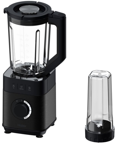 Haier HBL5B2 011 Blender - 6 standen - Easy Clean - Glazen kan - IJs-crusher - 2L - 1200 W - Zwart - 10 jaar garantie op onderdelen